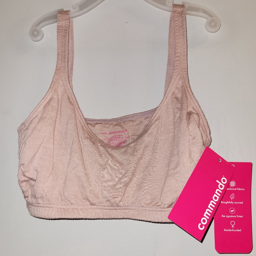 🆕️ Commando Butter Bamboo Blend Scoopneck Bralette XS Small Blush NEW!